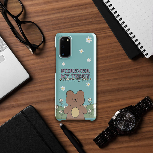 Love and Daisies - Romantic Teddy Bear Snap Case for Her - Samsung Galaxy S20 - Phone Case