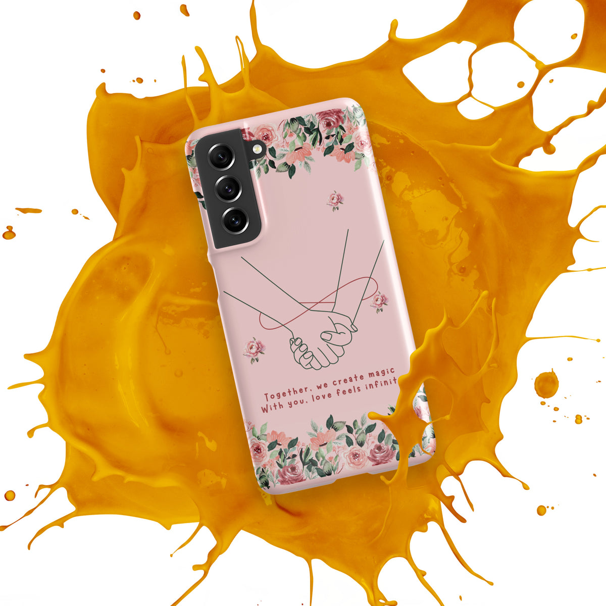 Infinite Love - Romantic Floral Snap Case for Her - - Phone Case