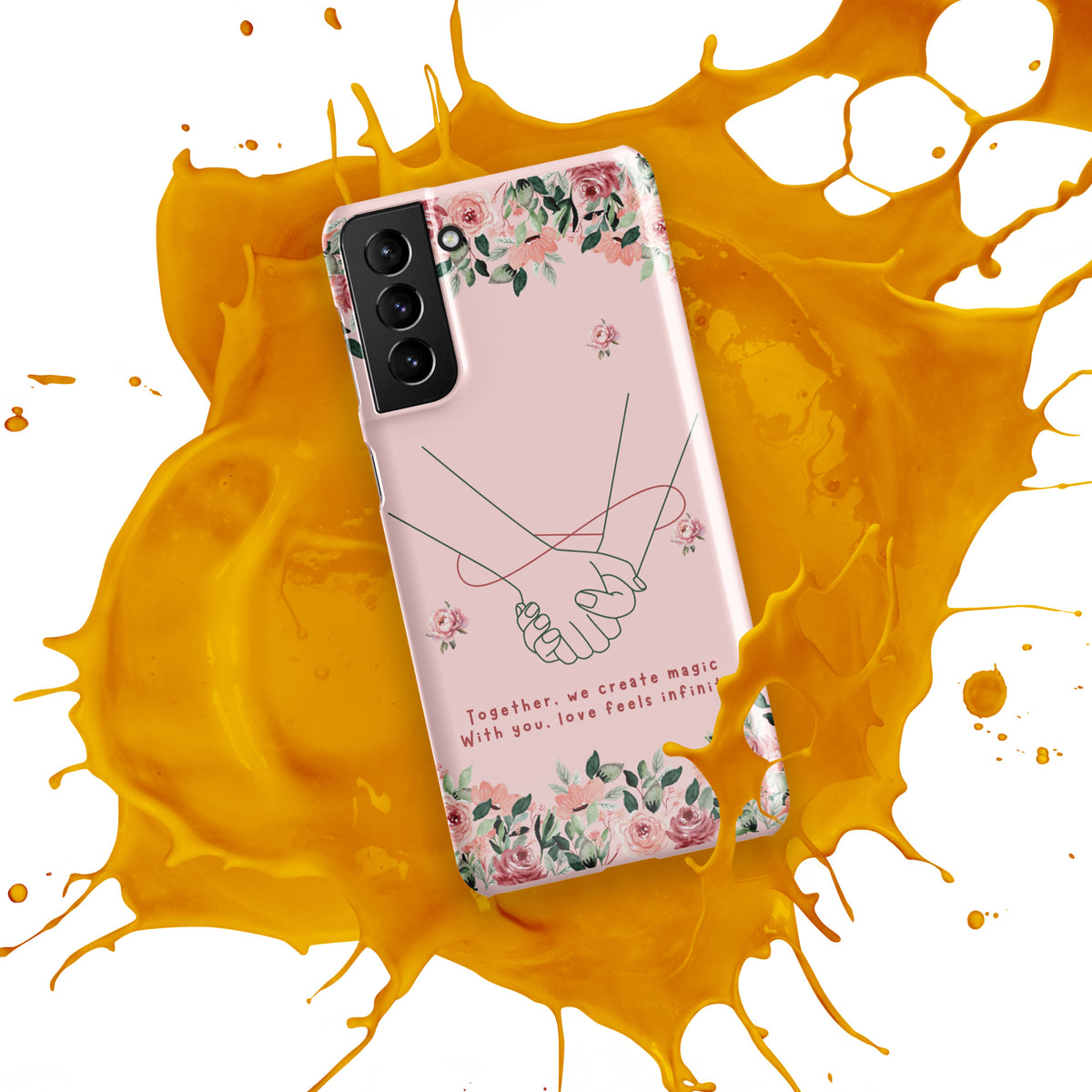 Infinite Love - Romantic Floral Snap Case for Her - - Phone Case