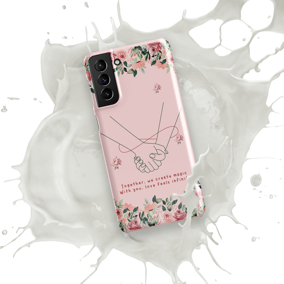 Infinite Love - Romantic Floral Snap Case for Her - - Phone Case