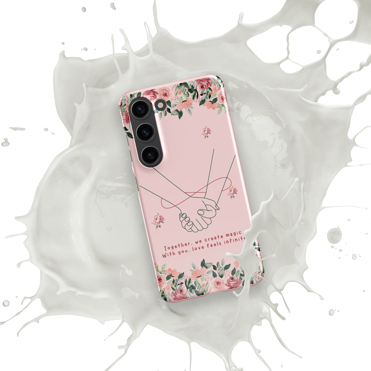 Infinite Love - Romantic Floral Snap Case for Her - - Phone Case