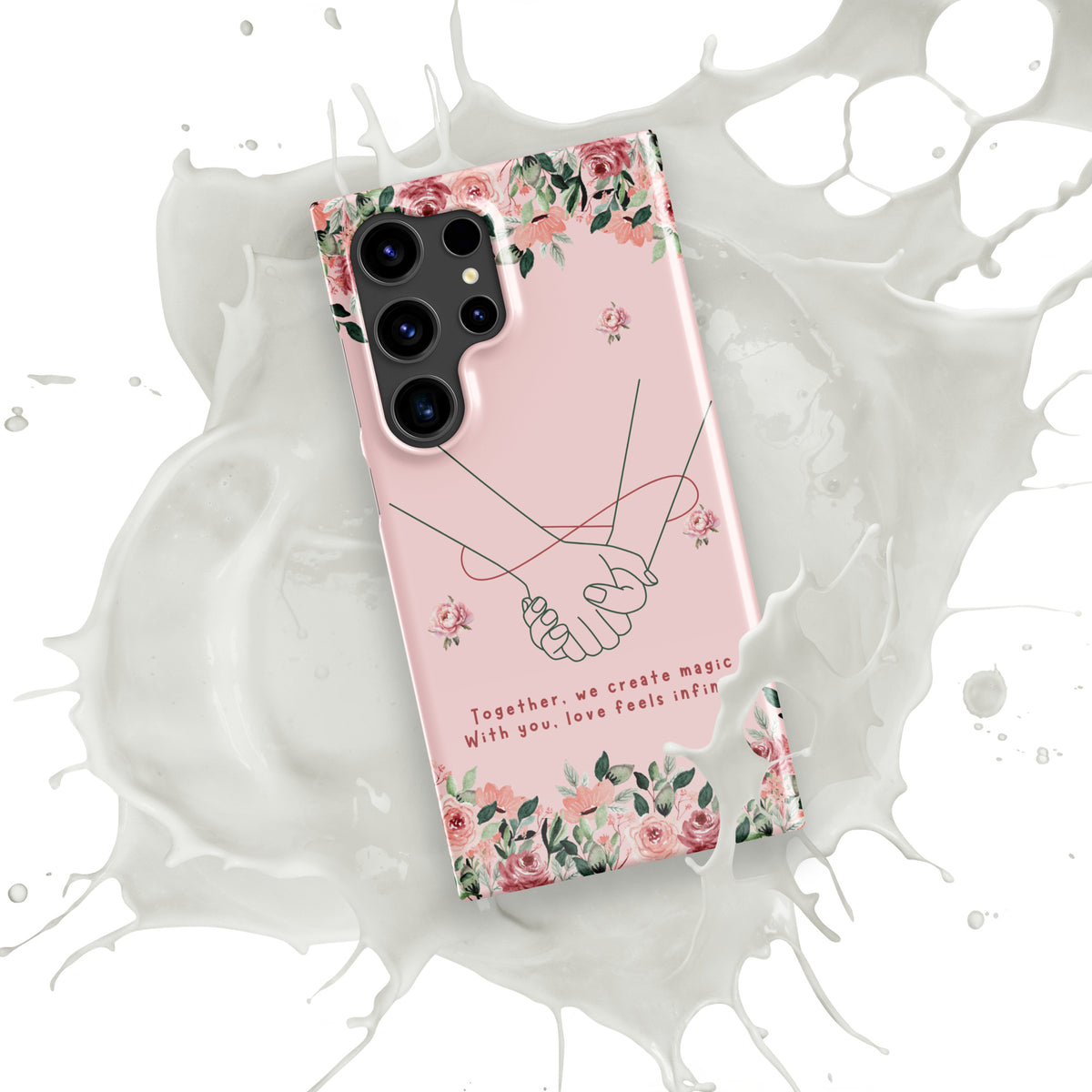 Infinite Love - Romantic Floral Snap Case for Her - - Phone Case