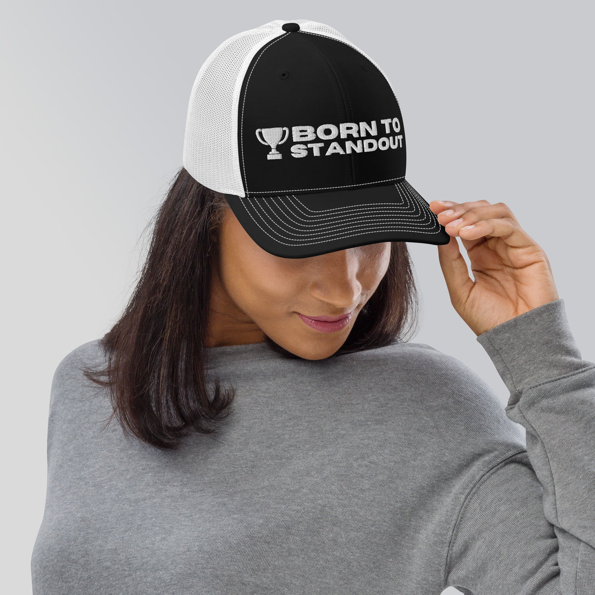 Born to Standout - Snapback Rucker Cap - Black White - Caps