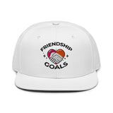 Friendship Goals Snapback Cap - White - Hats