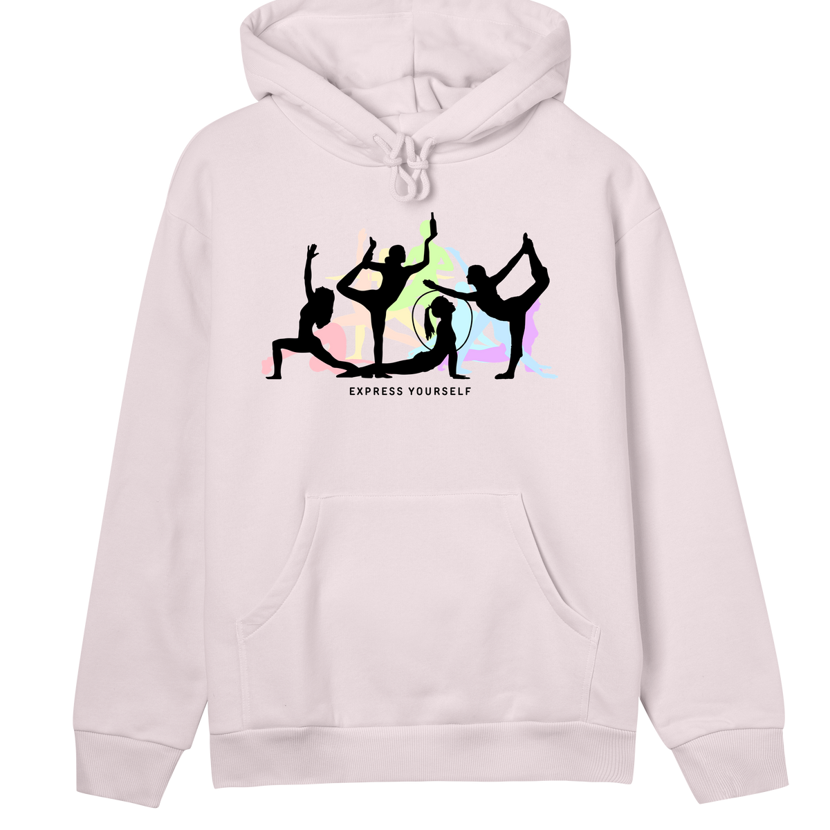 Dance of Colors - Stylish Women's Hoodie - Soft pink women - Hoodies