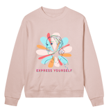 Expressive Petals - Stylish and Artistic Sweatshirt - Soft pink women - Sweatshirts