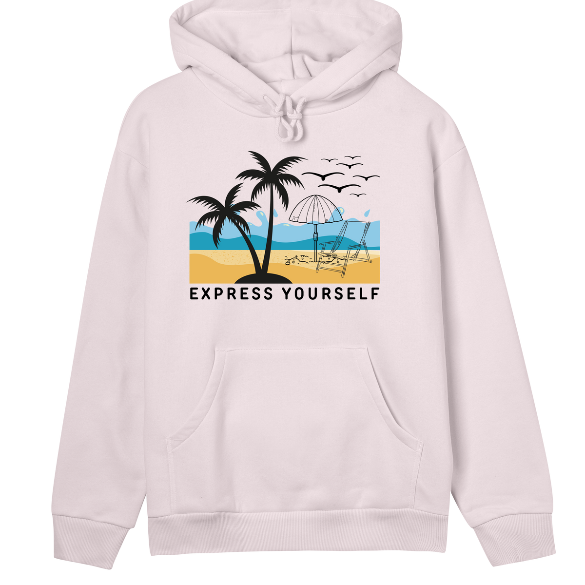 Palm Paradise - Your Beach-Side Vibe - Soft pink women - Hoodies