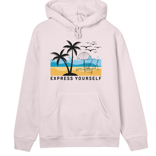 Palm Paradise - Your Beach-Side Vibe - Soft pink women - Hoodies