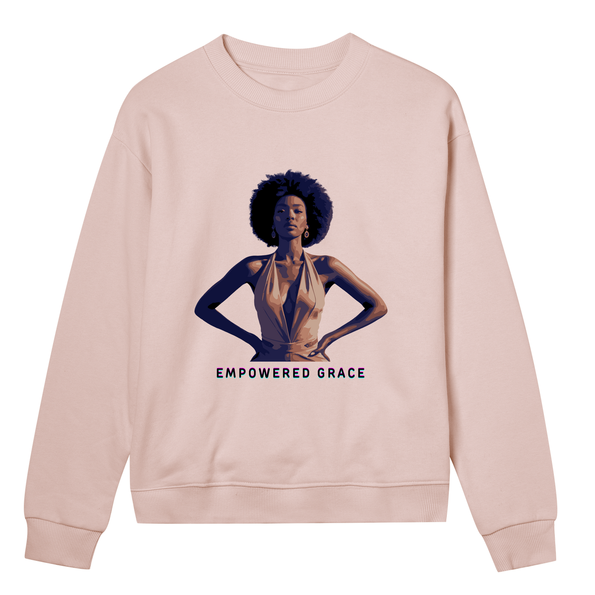 Empowered Grace - Bold Elegance Sweatshirt - Soft pink women - Sweatshirts