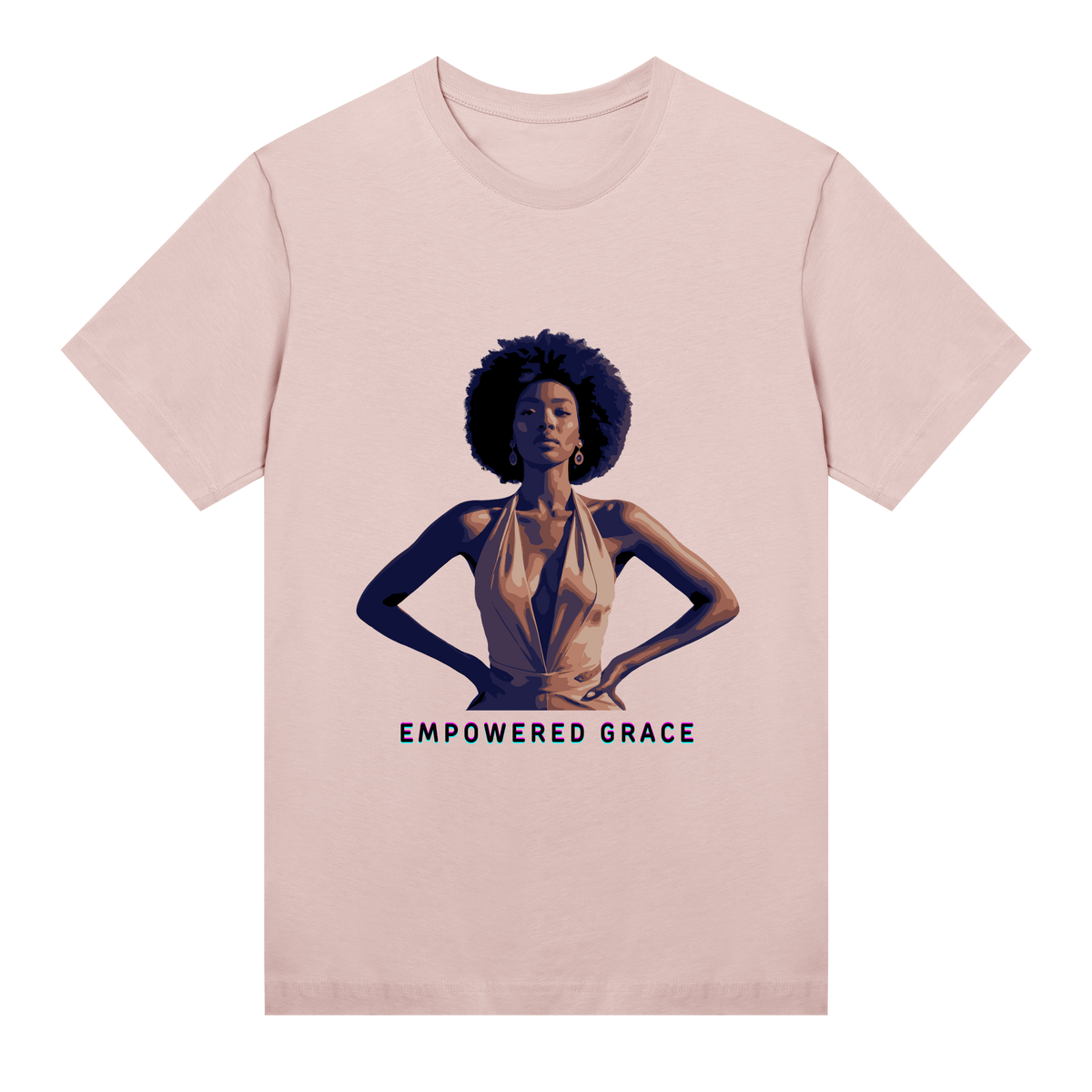 Empowered Grace - Fashion Statement - Soft pink women - T-shirts