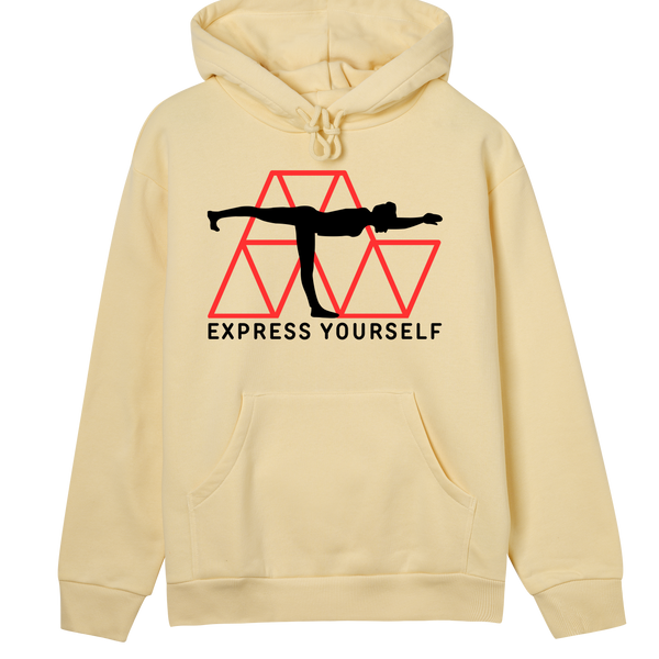 Geometric Fusion - Vibrant Women's Hoodie - Soft yellow women - Hoodies