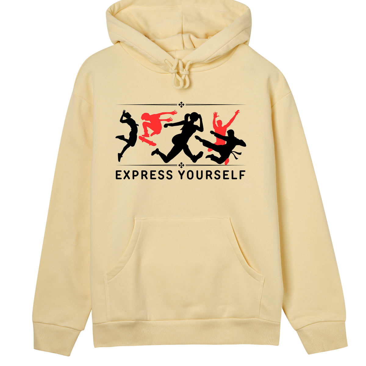 Energetic Shadows - Stylish Women's Hoodie - Soft yellow women - Hoodies