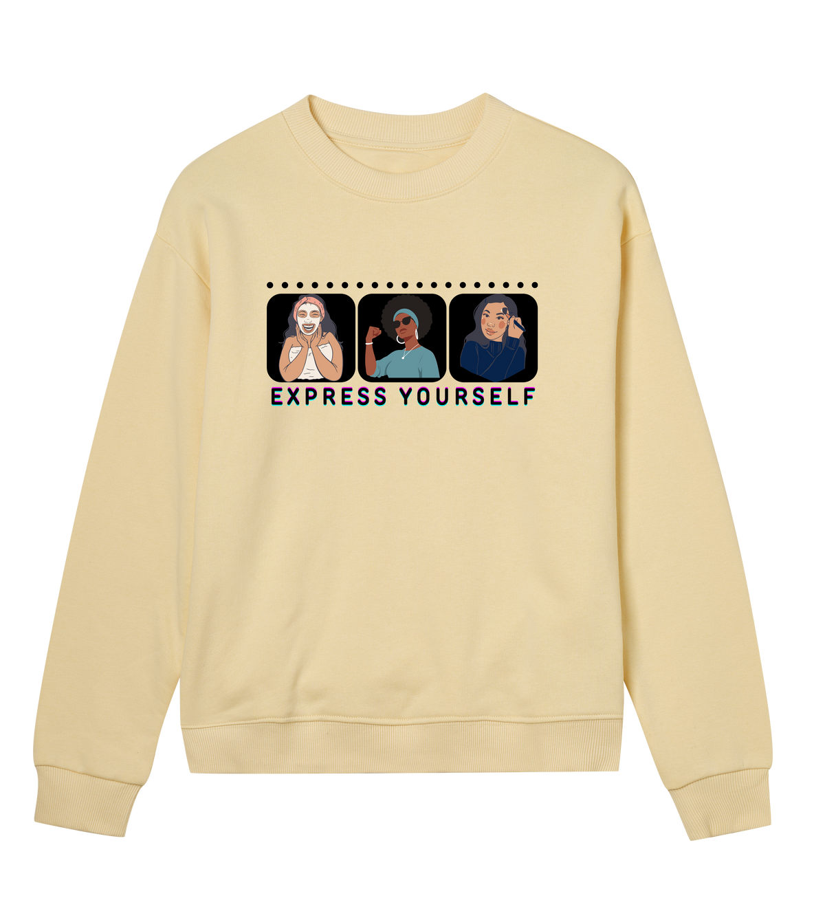 Celebrating You - Expressive Women's Sweatshirt - Soft yellow women - Sweatshirts