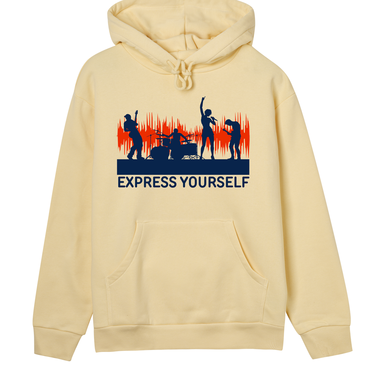 Sound-Wave Sensation - Express Yourself Hoodie - Soft yellow women - Hoodies