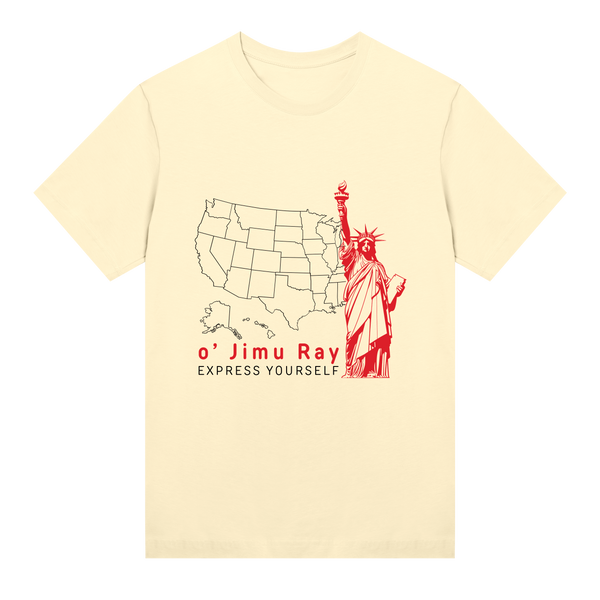 Liberty in Style - o' Jimu Ray - 4th July Special - Soft yellow women - T-shirts