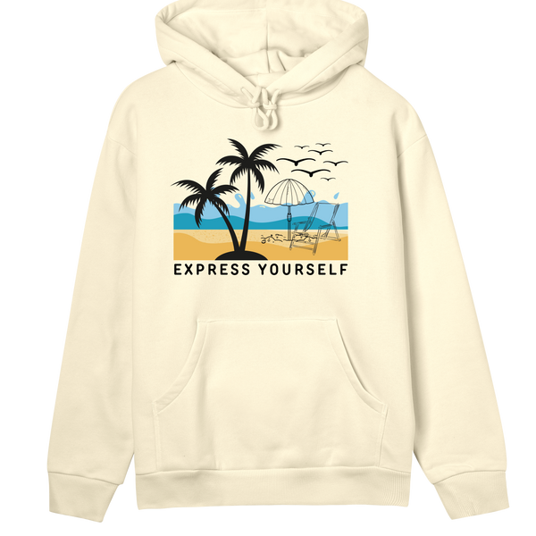 Palm Paradise - Your Beach-Side Vibe - Soft yellow women - Hoodies