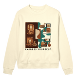 Nostalgic Collage - Past Meets Present - Soft yellow women - Sweatshirts