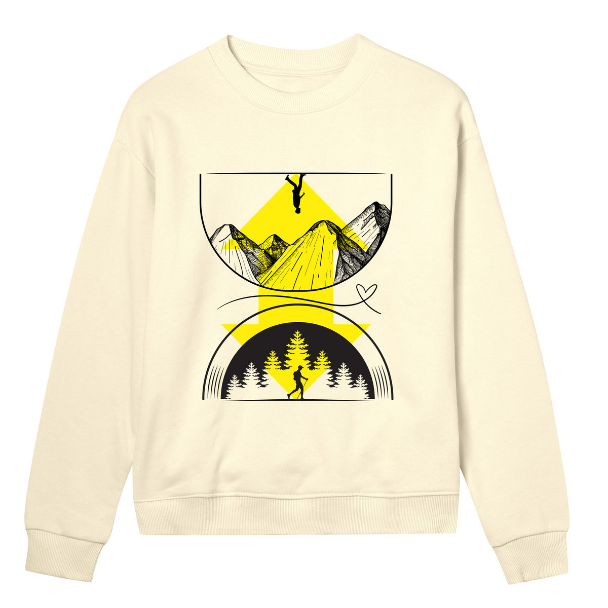 Nature’s Journey - Modern Explorer - Soft yellow women - Sweatshirts