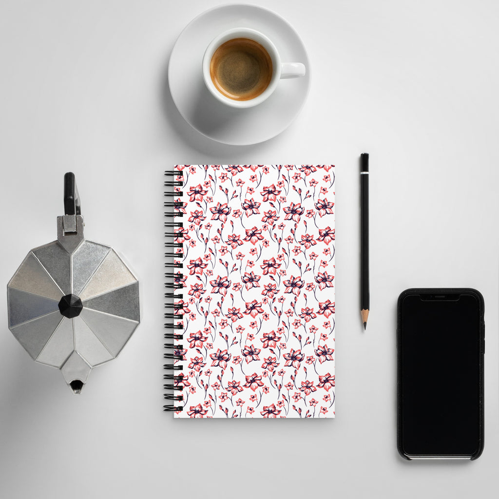 Blooming Memories - Floral Spiral Notebook - Default Title - Stationery Items