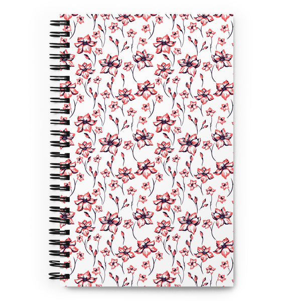 Blooming Memories - Floral Spiral Notebook - - Stationery Items