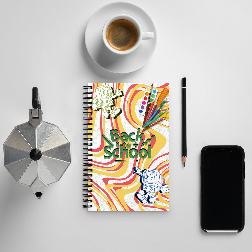 Vibrant School Memories Notebook - Default Title - Spiral Notebook