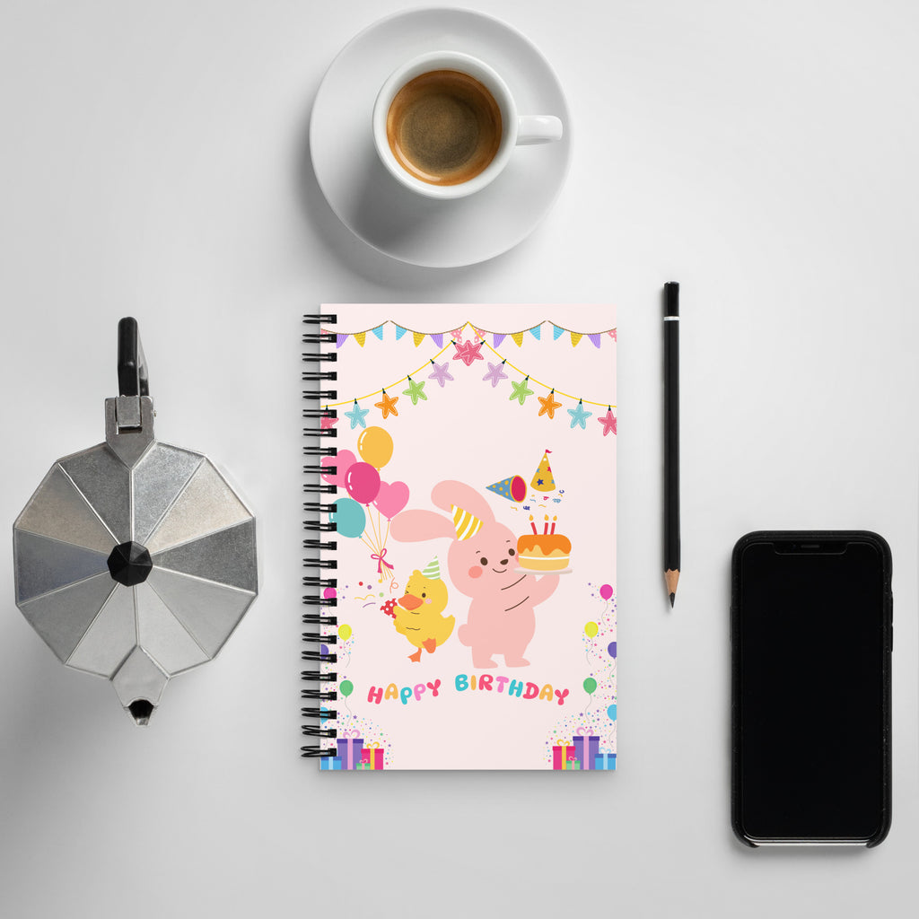 Birthday Bliss - Adorable Bunny & Duck Celebration Notebook - Default Title - Notebooks