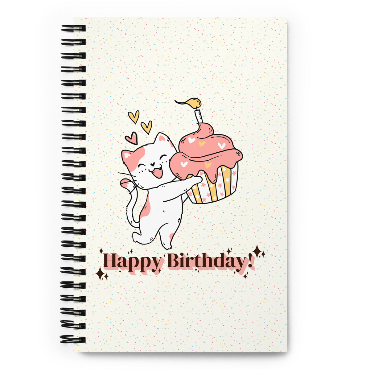 Purr-fectly Sweet – Birthday Cat & Cupcake Notebook - Default Title - Notebooks