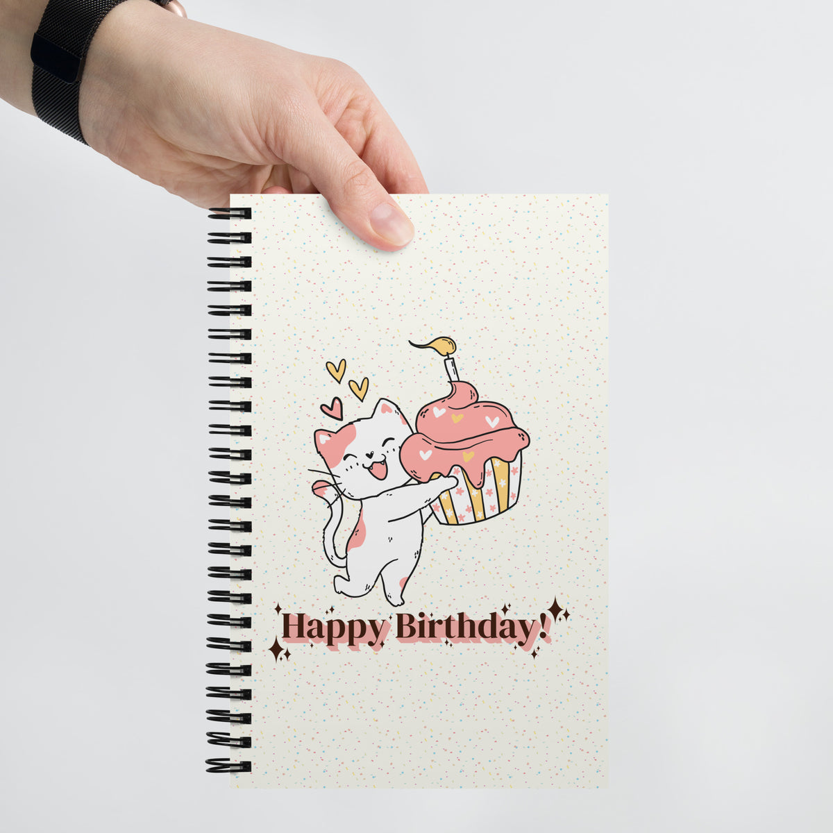Purr-fectly Sweet – Birthday Cat & Cupcake Notebook - - Notebooks