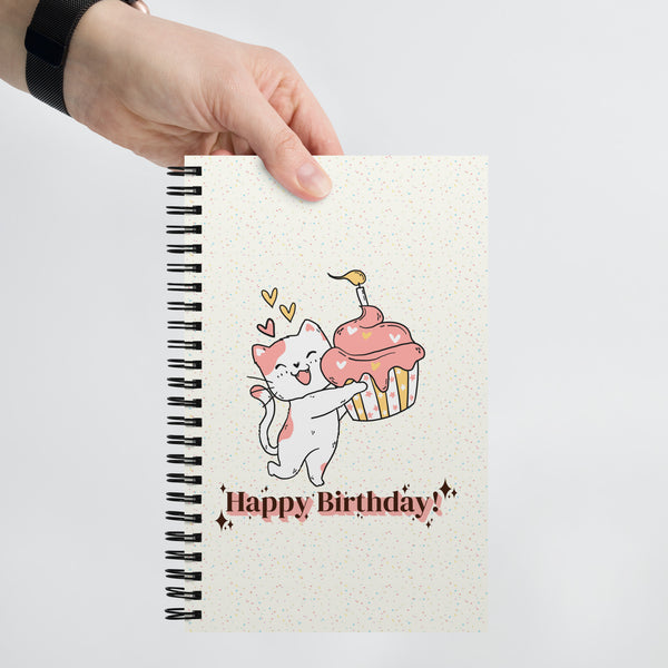 Purr-fectly Sweet – Birthday Cat & Cupcake Notebook - - Notebooks
