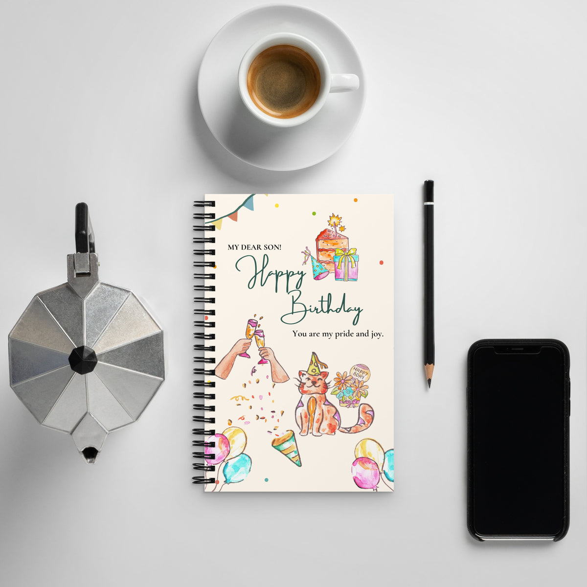 Spiral Pride & Joy – A Special Birthday Keepsake for Sons - - Notebooks