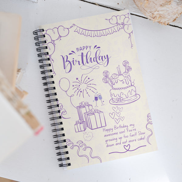 A Birthday Wish for My Son – Elegant Keepsake Notebook - - Notebooks
