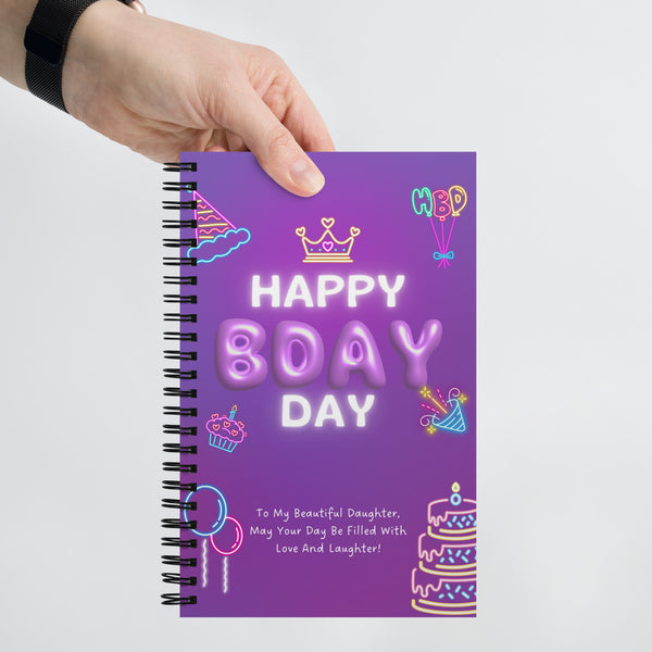 Neon Glow Celebration – A Birthday Notebook for Daughters - - Notebooks