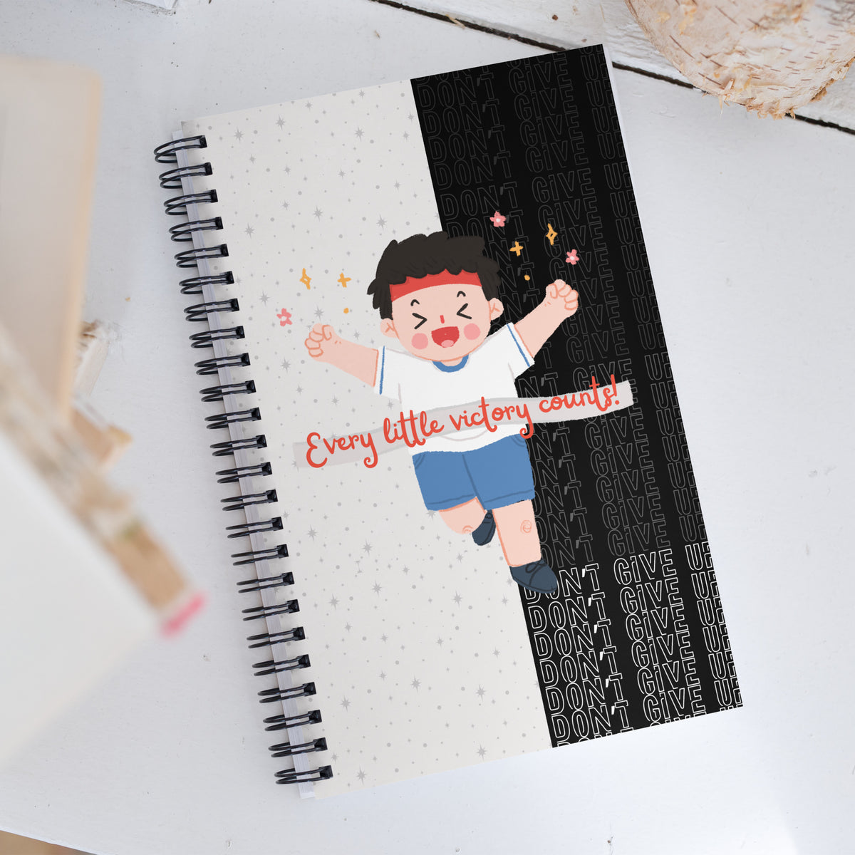 Finish Line Goals – Motivational Spiral Notebook - - Notebooks