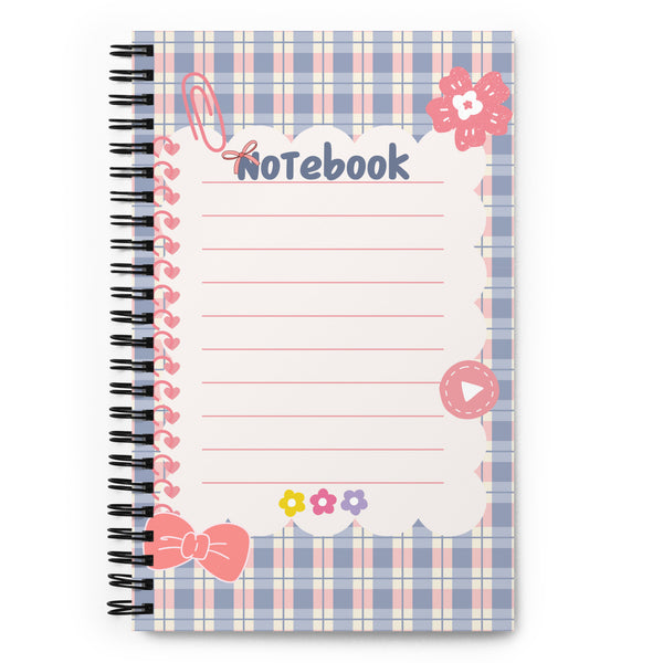 Charming Pastel Plaid Notebook – Cute & Functional - Default Title - Notebooks