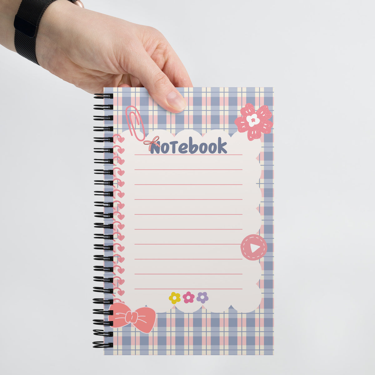Charming Pastel Plaid Notebook – Cute & Functional - - Notebooks