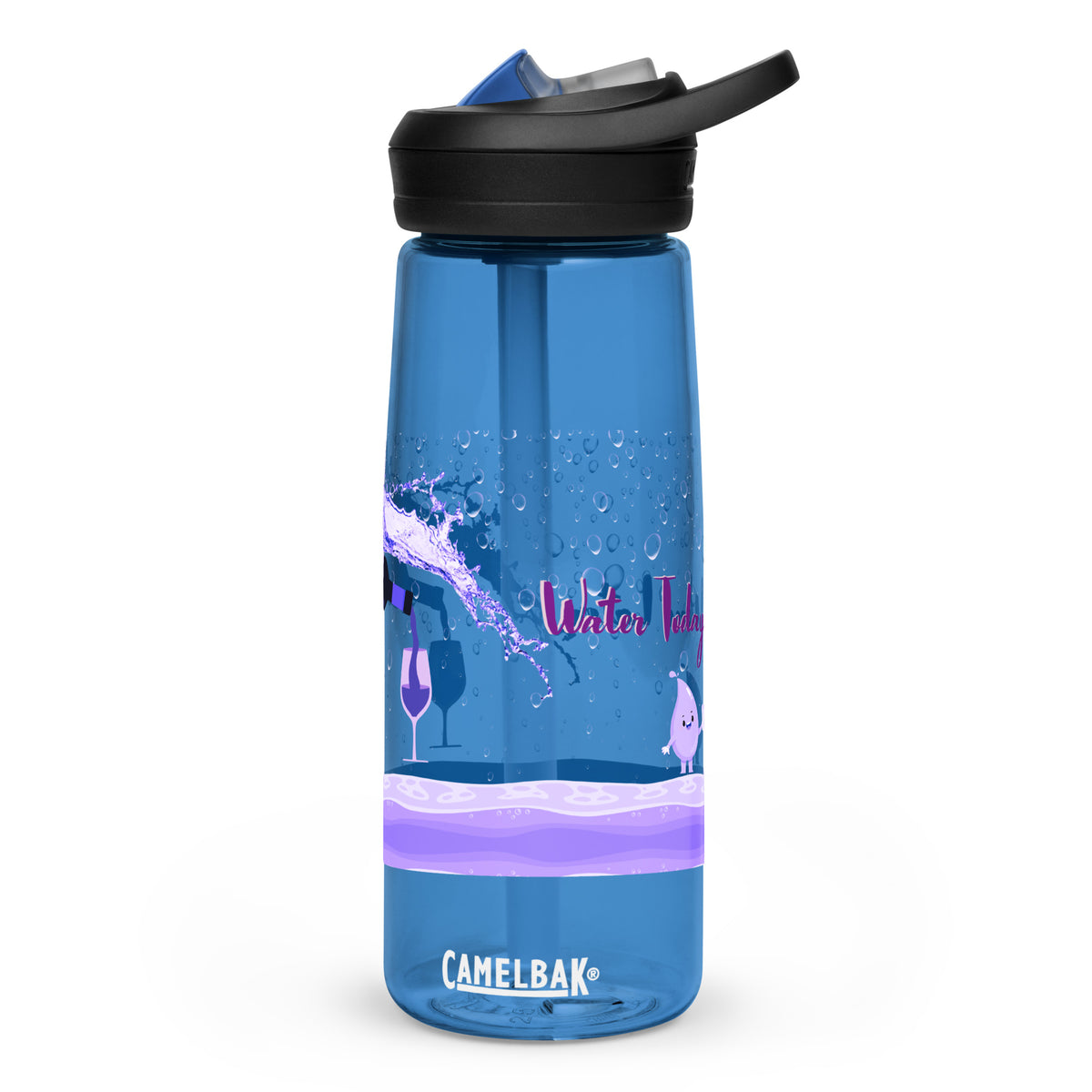 Playful Hydration - Water Today, Wine Later Sports Bottle - - Water Bottles