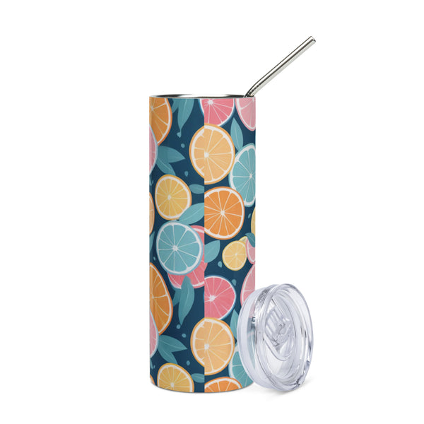 Zesty Vibes - Colorful Citrus Stainless Tumbler - - Tumblers