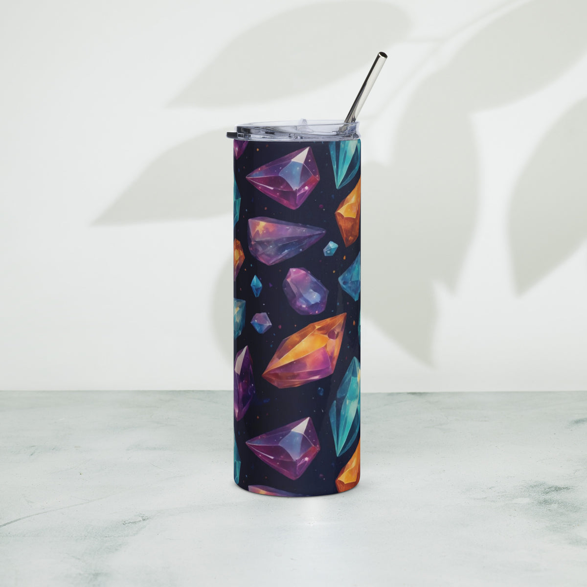 Starlit Luxury - Vibrant Gemstone Drinkware - Black - Tumblers