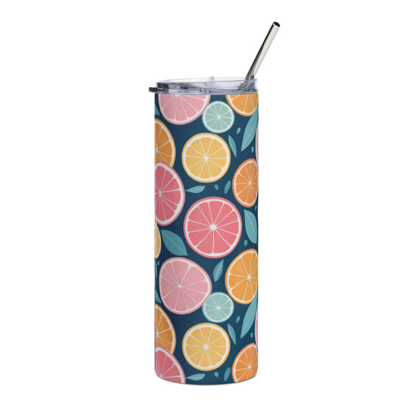 Zesty Vibes - Colorful Citrus Stainless Tumbler - - Tumblers