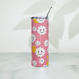 Happy Clouds - Cheerful Stainless Steel Tumbler - Black - Tumblers