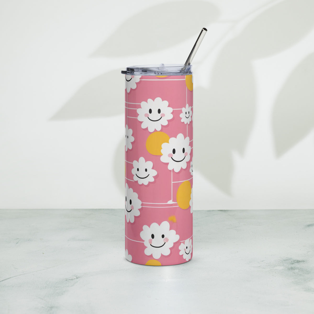 Happy Clouds - Cheerful Stainless Steel Tumbler - - Tumblers