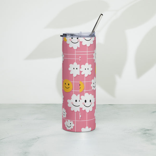 Happy Clouds - Cheerful Stainless Steel Tumbler - - Tumblers