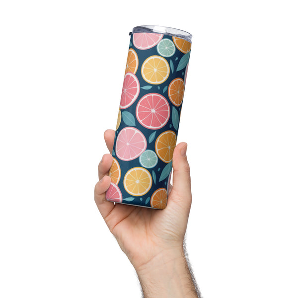 Zesty Vibes - Colorful Citrus Stainless Tumbler - - Tumblers