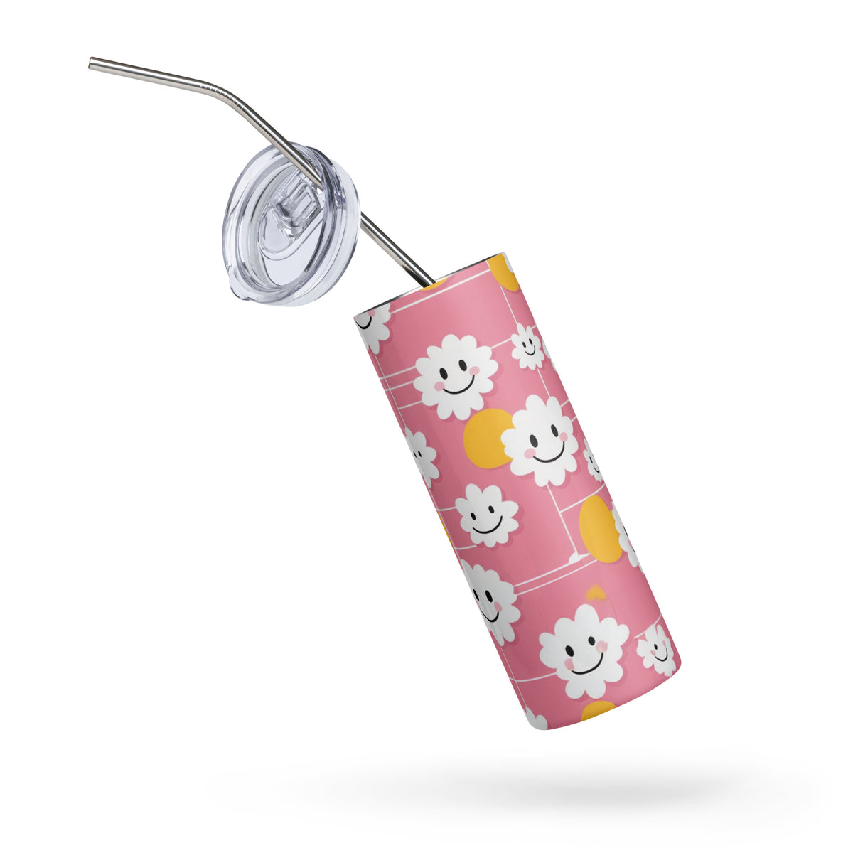 Happy Clouds - Cheerful Stainless Steel Tumbler - - Tumblers