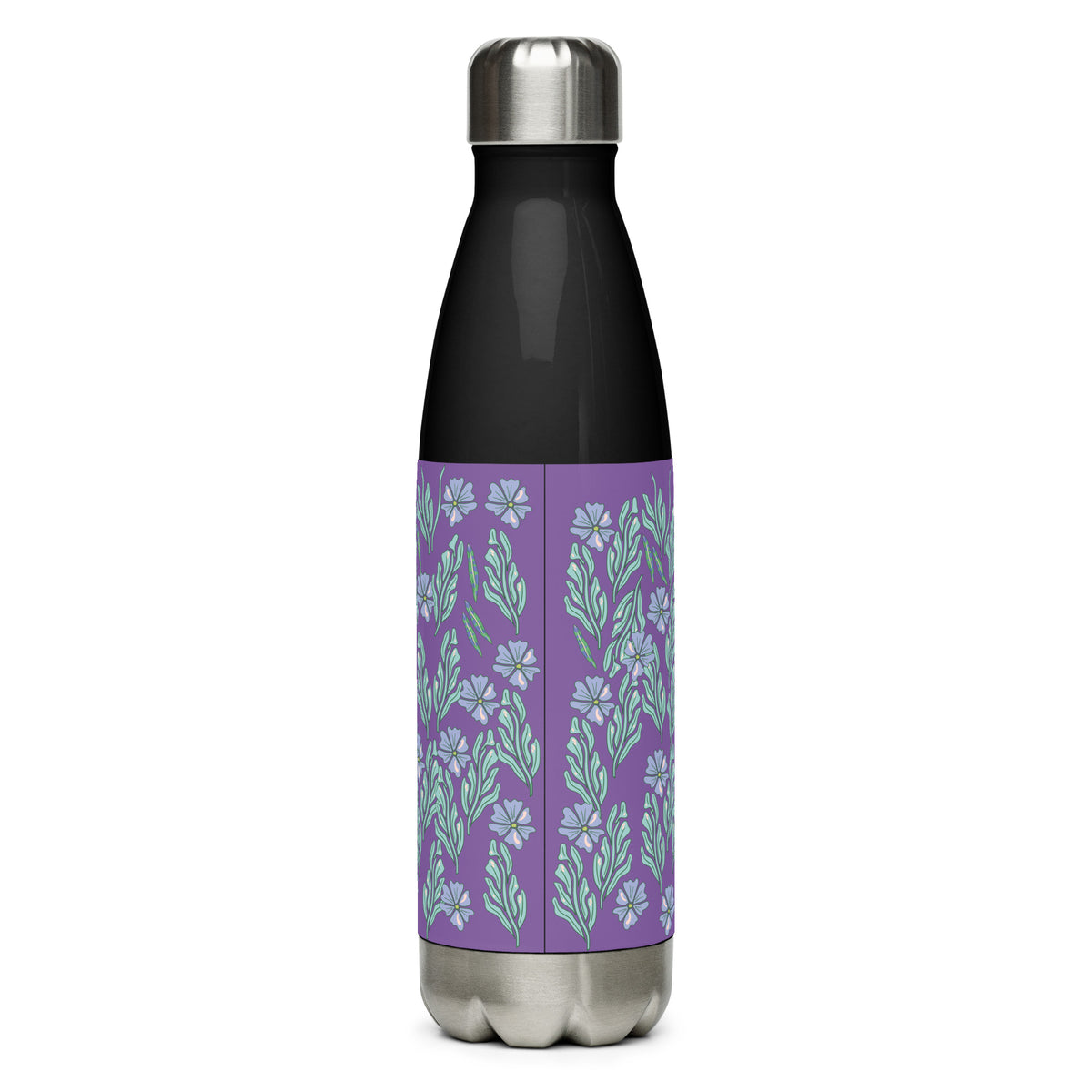 Floral Elegance Stainless Steel Water Bottle – A Touch of Nature's Grace - - Water Bottles