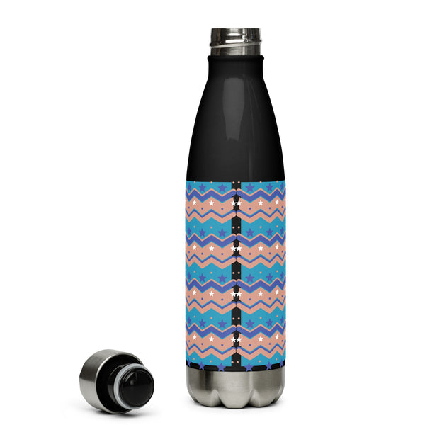 Vibrant Zigzag Star Stainless Steel Water Bottle - 17oz - - Water Bottles