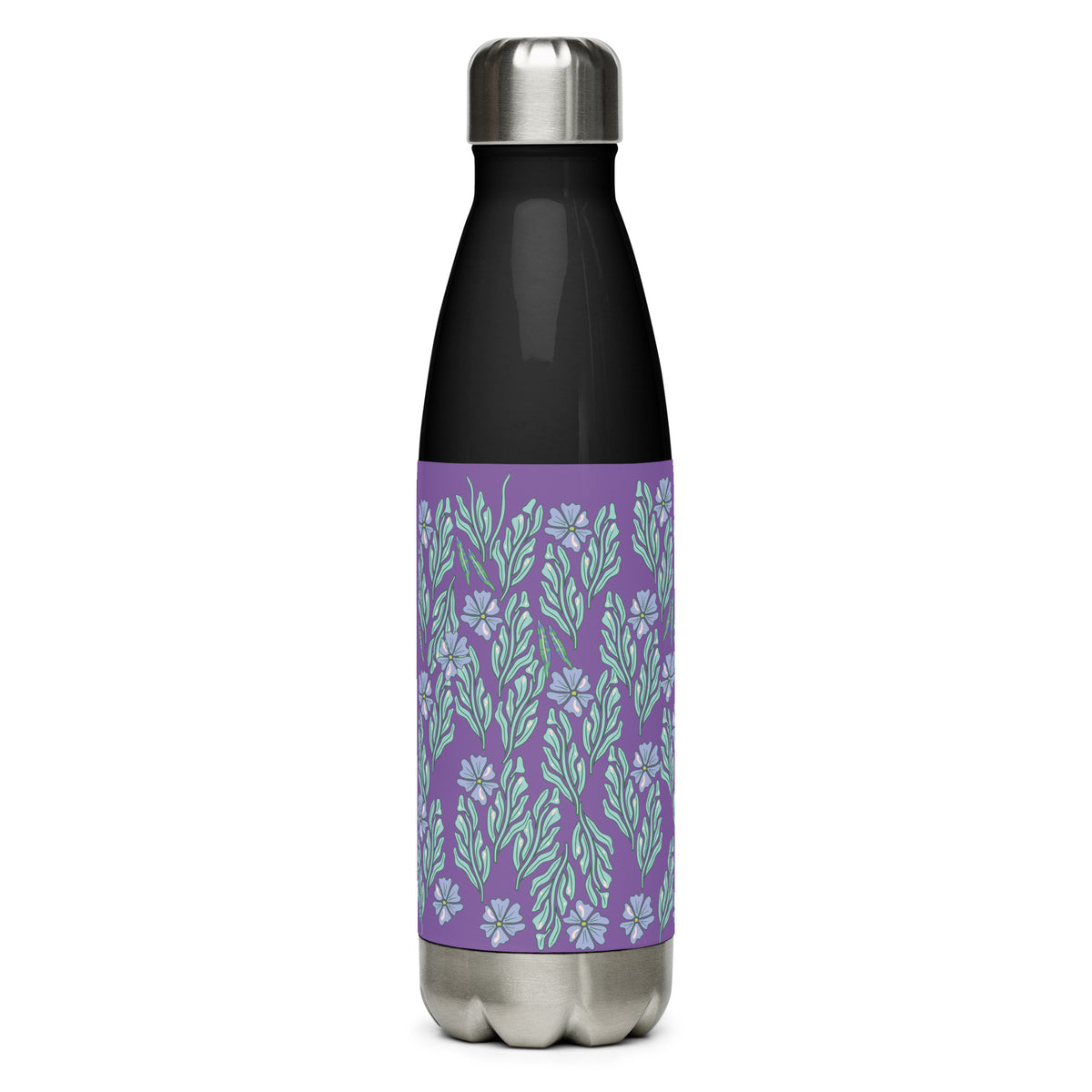 Floral Elegance Stainless Steel Water Bottle – A Touch of Nature's Grace - - Water Bottles