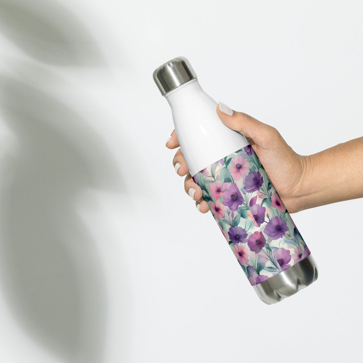 Lavender Dreams - Delicate Floral Stainless Bottle - - Water Bottles