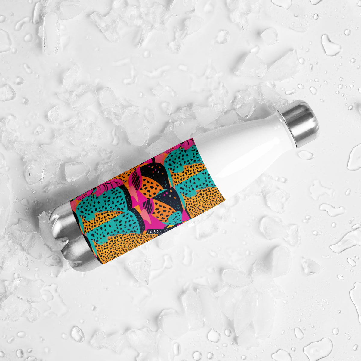 Exotic Splash - Vibrant Stainless Steel Bottle - - Water Bottles