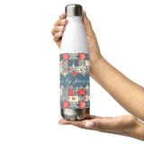 Puzzle of Love - Bottle with Heartfelt Design - White - Water Bottles